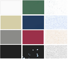 Ampco colors for high-density plastic toilet partitions - from Austin Specialties - 877-353-3473